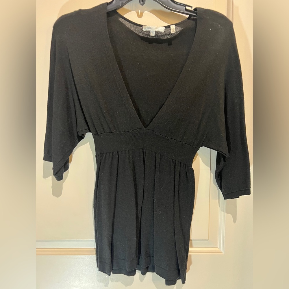 Vince V-Neck Babydoll Sweater